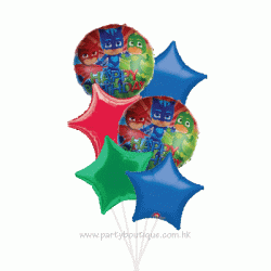 PJ Masks Birthday Foil Balloon Bouquet (with weight)