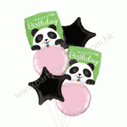 Birthday Panda Balloon Bouquet (with weight)