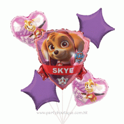 Paw Patrol Skye Shield Foil Balloon Bouquet (with weight)