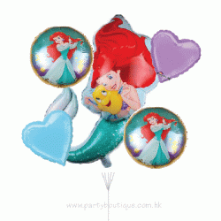 The Little Mermaid Foil Balloon Bouquet (with weight)