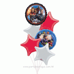 Avengers Foil Balloon Bouquet of 6 (with weight)