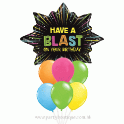 Birthday Blast Colorful Balloon Bouquet (with weight)
