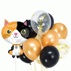 Calico Cat Balloon Bouquet (with weight)