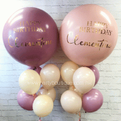   Personalized Giant Latex Balloon Bouquets (Canyon Rose+Cameo)