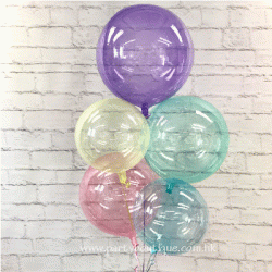   Crystal Clearz Colorful Balloon Bouquet