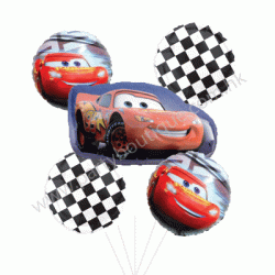 Cars Foil Balloon Bouquet of 5 (with weight)