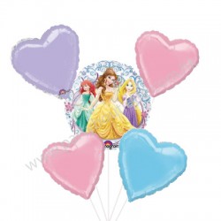 Disney Princesses Foil Balloon Bouquet of 5 (with weight)