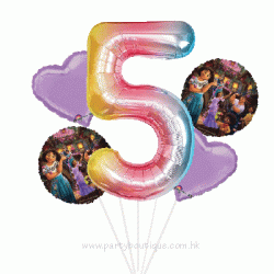 Encanto & Number Foil Balloon Bouquet (with weight)