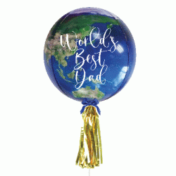 Personalized Father's Day Earth Orbz Foil Balloon 