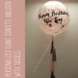 Personalized 36" Latex Confetti Balloon