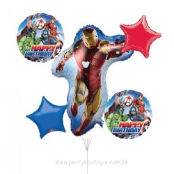 Iron Man Foil Balloon Bouquet (with weight)