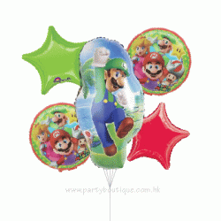 Luigi Shape Foil Balloon Bouquet (with weight)