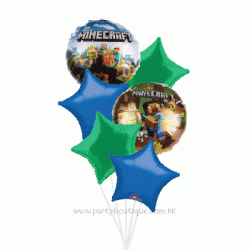 Minecraft Foil Balloon Bouquet (with weight)