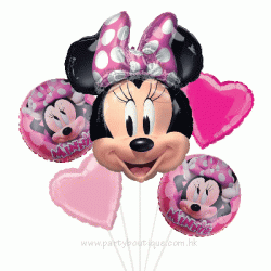 Minnie Forever Foil Balloon Bouquet (with weight)