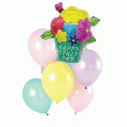  Happy Mother's Day Flower Pot Balloon Bouquet (with weight)