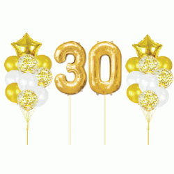  Number Balloon Bouquets - Gold