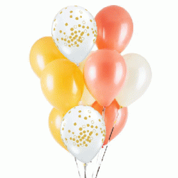 Latex Balloon Bouquet of 12 - Style 40 (with weight) 