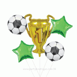 Soccer and Trophy Balloon Bouquet (with weight)
