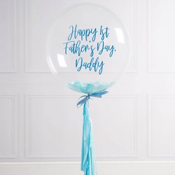  Personalized Father's Day Bubble Confetti Balloon (Blue)