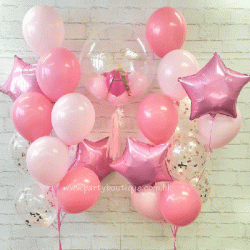  Personalized Bubble Balloon Bouquets (Shades of Pink)