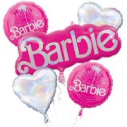 Barbie Logo Foil Balloon Bouquet