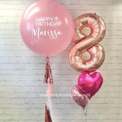 Personalized Giant Balloon Bouquets (Pink)
