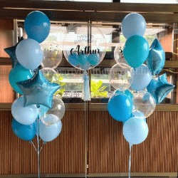  Personalized Bubble Balloon Bouquets (Blue)