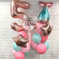   Personalized Bubble & Mermaid Balloon Bouquets