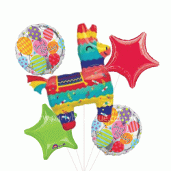 Pinata Shape Foil Balloon Bouquet (with weight)