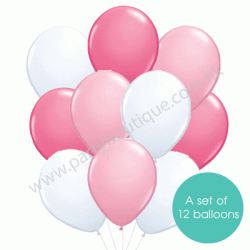 Latex Balloon Bouquet of 12 - Style 01 (with weight)