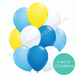 Latex Balloon Bouquet of 12 - Style 10 (with weight)