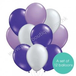 Latex Balloon Bouquet of 12 - Style 13 (with weight)