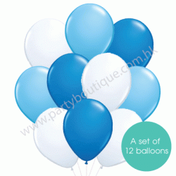 Latex Balloon Bouquet of 12 - Style 02 (with weight)