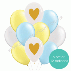 Latex Balloon Bouquet of 12 - Style 24 (with weight)