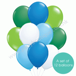 橡膠氣球組合12個 - 款式 30 (連氣球座)