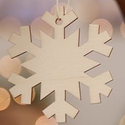 Wooden Snowflake Decoration (set of 10)