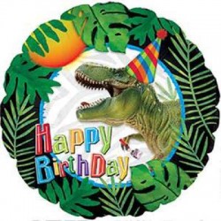 Birthday Party Dinosaur 18" Foil Balloon