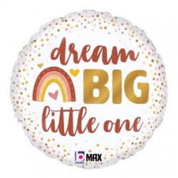 'Dream Big' 手繪風彩虹18寸鋁箔氣球