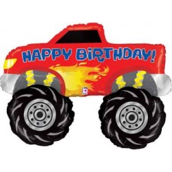 Monster Truck Birthday Foil Balloon - 40"W