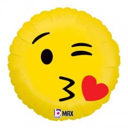 Emoji Kiss 18" Foil Balloon