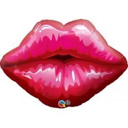 Red Kissy Lips Shape Foil Balloon - 30"W