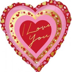 I Love You Pretty Hearts 18" Foil Balloon