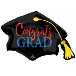 畢業帽形狀 "Congrats GRAD"  - 31寸 (長) x 22寸 (高)