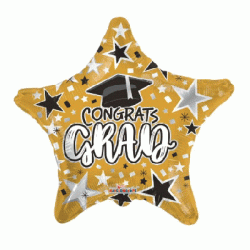 Graduation Gold Star 19" Foil Balloon