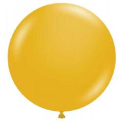 36" Round Mustard Latex Balloon (with helium)
