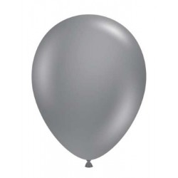 11" Round Gray Smoke Latex Balloon (with helium)
