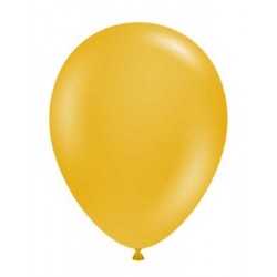 11" Round Mustard Latex Balloon (with helium)