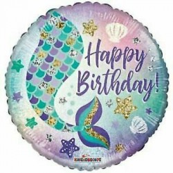 Mermaid Tail Birthday 18" Foil Balloon