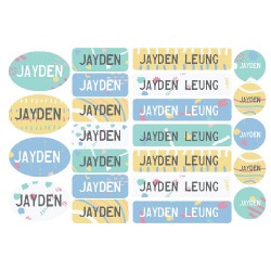 Personalized Name Sticker - Pattern (03)