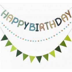 Happy Birthday Bunting Set (Green)